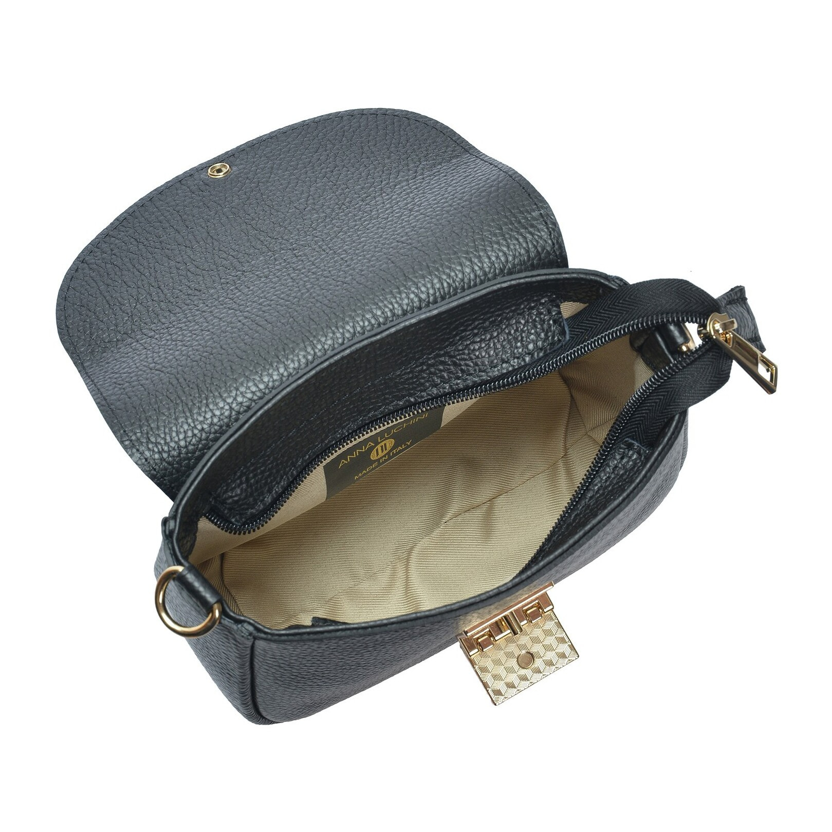 Borsa a spalla Anna Luchini Nero