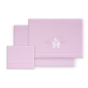 Triptico Cuna Coralina  Don Algodon Baby Lazo Rosa