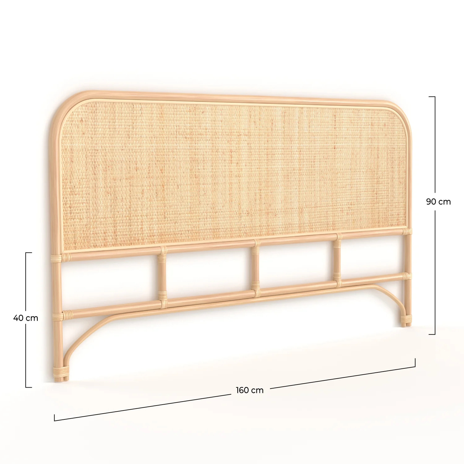 Tête de lit 160 cm en rotin naturel - Grace