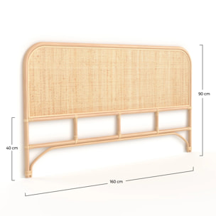 Tête de lit 160 cm en rotin naturel - Grace