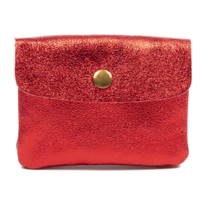 Alpignano portafoglio donna. Pelle scamosciata autentica lucida.