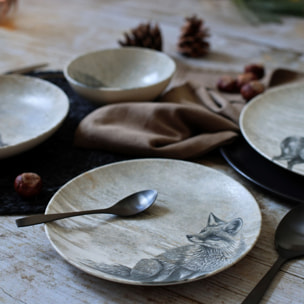 Lot de 6 assiettes à dessert en porcelaine 21cm LACHAT