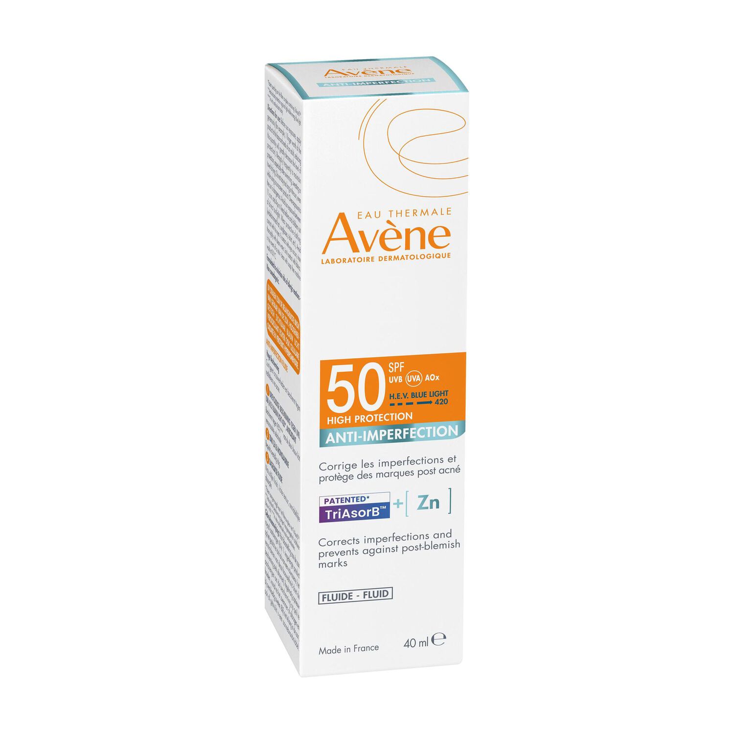 Solaires - Fluide Anti-imperfection Haute Protection SPF50 40 ml