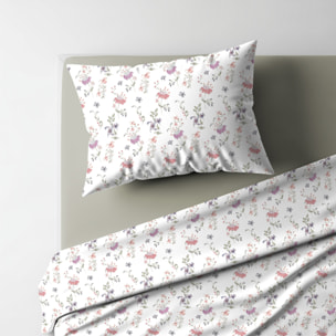 UNO CASA DESIGN Completo Letto Dec.Faldo_Piazza e mezza_Bianco