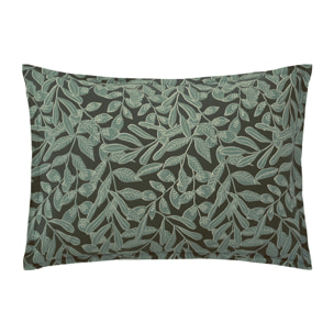 Taie d'oreiller imprimée en coton, GAÏA, Vert