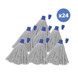 Lot de 24 franges en coton blanc 220g