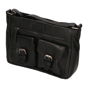 Borsa a tracolla unisex in Vera Pelle Borsa Fashion 27x19x10 cm