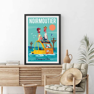 Affiche Noirmoutier Affiche sous cadre noir