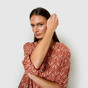 Vestito in viscosa Bibury terracotta