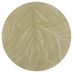 Tapis en laine rond FEUILLAGE Sauge