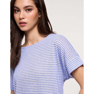 Camiseta Manga Corta Azul Claro - Solfidea