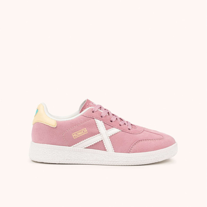 Zapatillas Infantiles Rosa Pastel con Cordones y Detalles en Crema MUNICH MINI BARRU 18