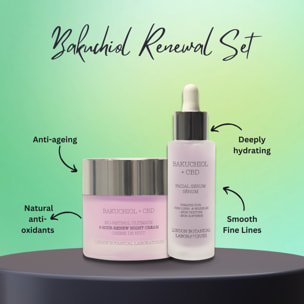 Crema de noche Bakuchiol bio retinol + sérum Bakuchiol