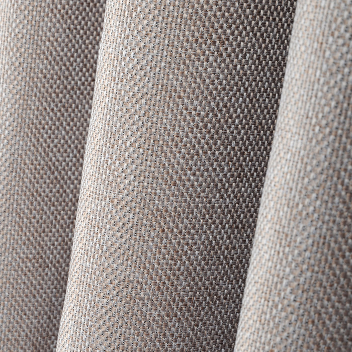 Rideau occultant uni tramé - Beige