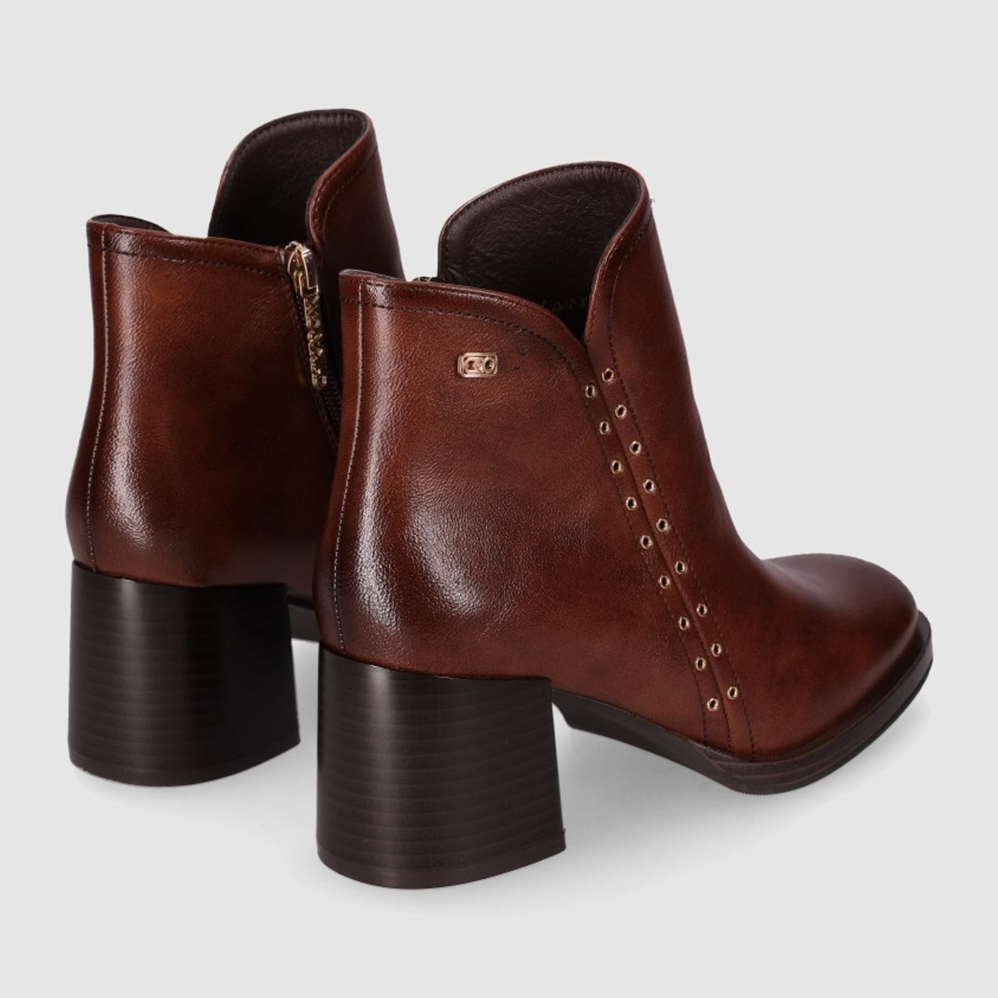 Botines - Marron - Tacón: 6 cm