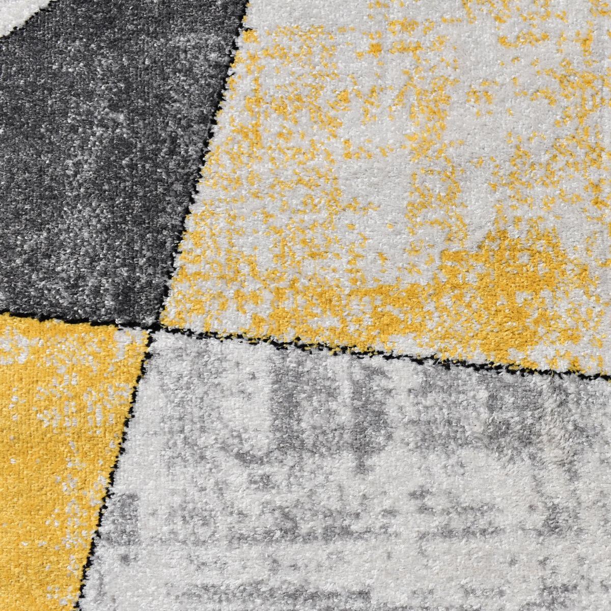 Tapis salon et chambre tissé motif géométrique BOCI