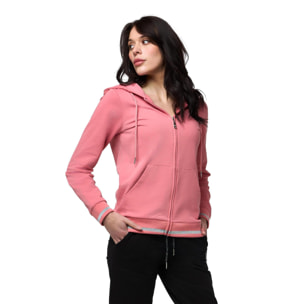 Tuta da donna con felpa con cappuccio e zip e joggers non felpata Leone Bright