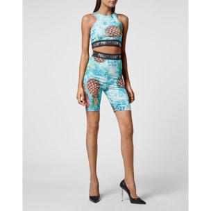 PHILIPP PLEIN Sport Shorts PINEAPPLE SKIES