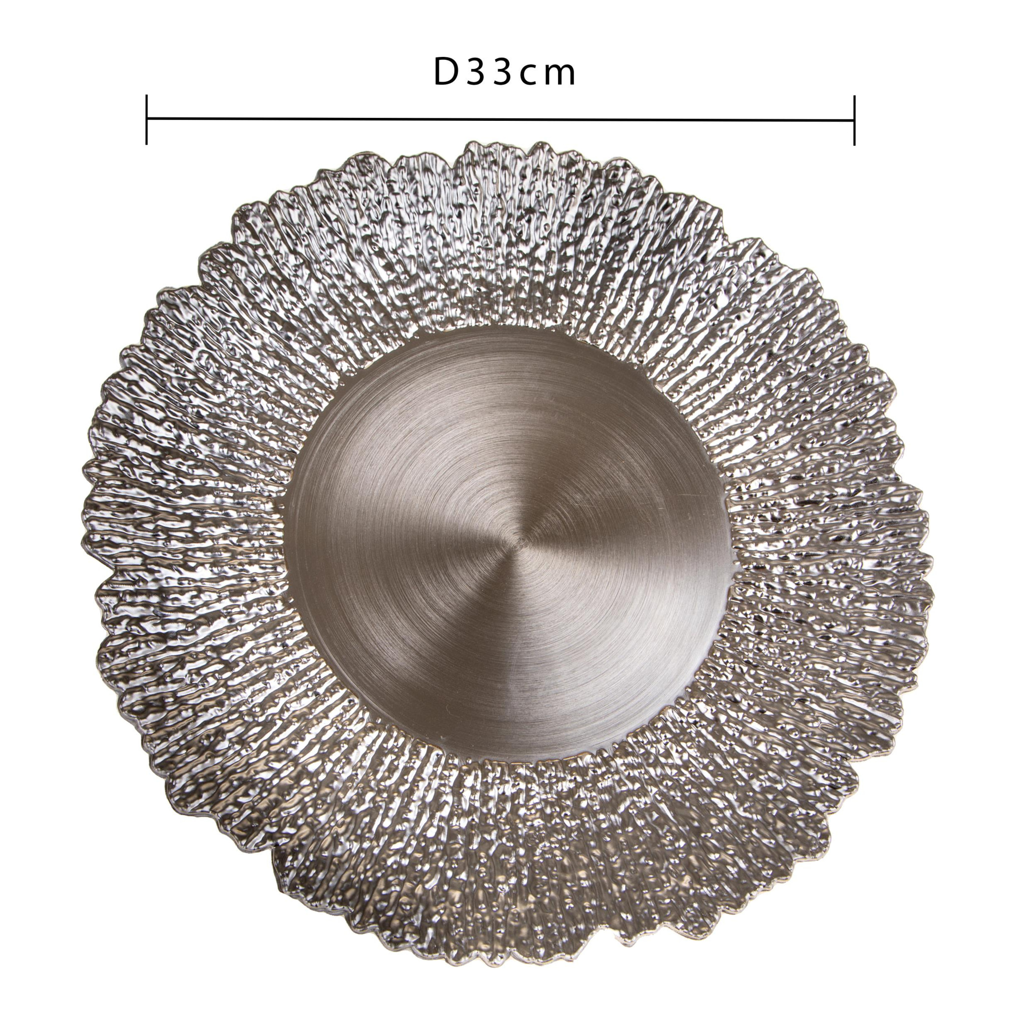 Piatto corallo - Pezzi 12 - 33xH2x33cm - Bianchi Dino SpA