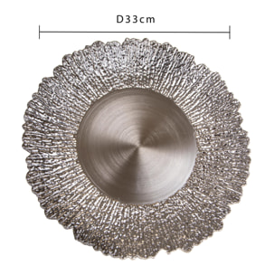 Piatto corallo - Pezzi 12 - 33xH2x33cm - Bianchi Dino SpA