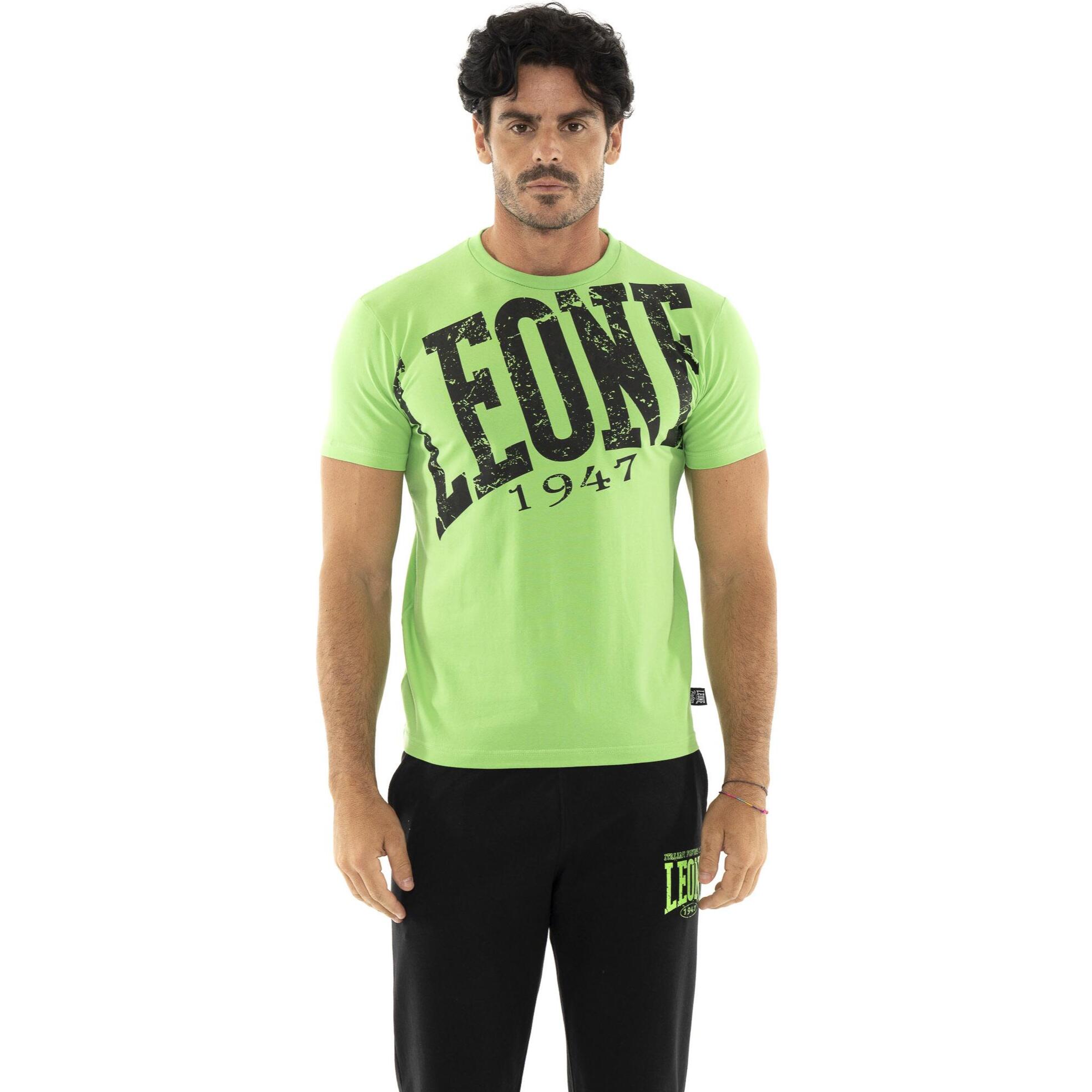 Camiseta de hombre Leone 1947 Apparel con logo vintage maxi. Estilo atrevido.