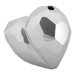VASO HEART SILVER CM 19X9X18