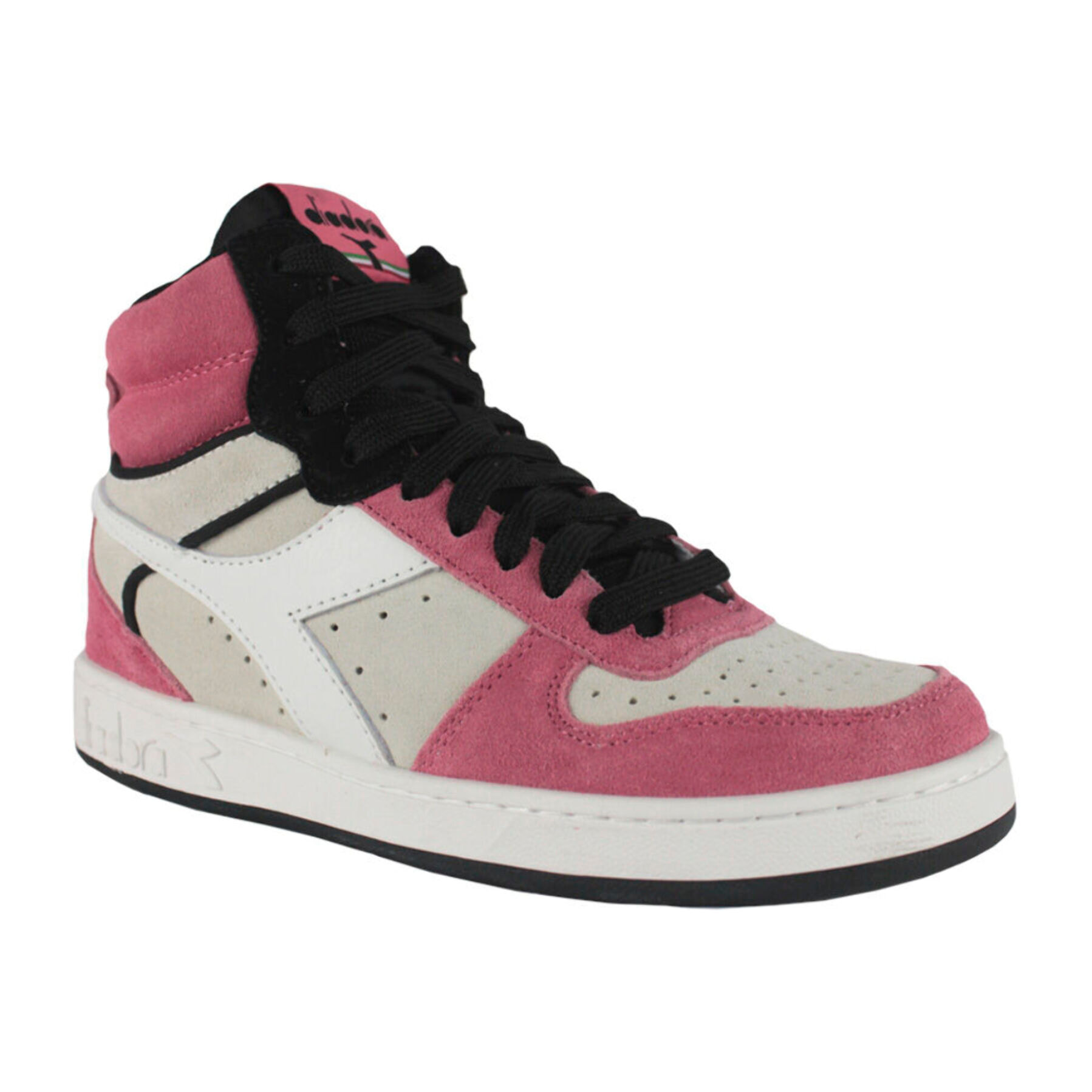 Zapatillas Sneaker para Mujer - DIADORA Magic basket mid suede wn 501.179011 01 C9996 White/Tea rose/Black