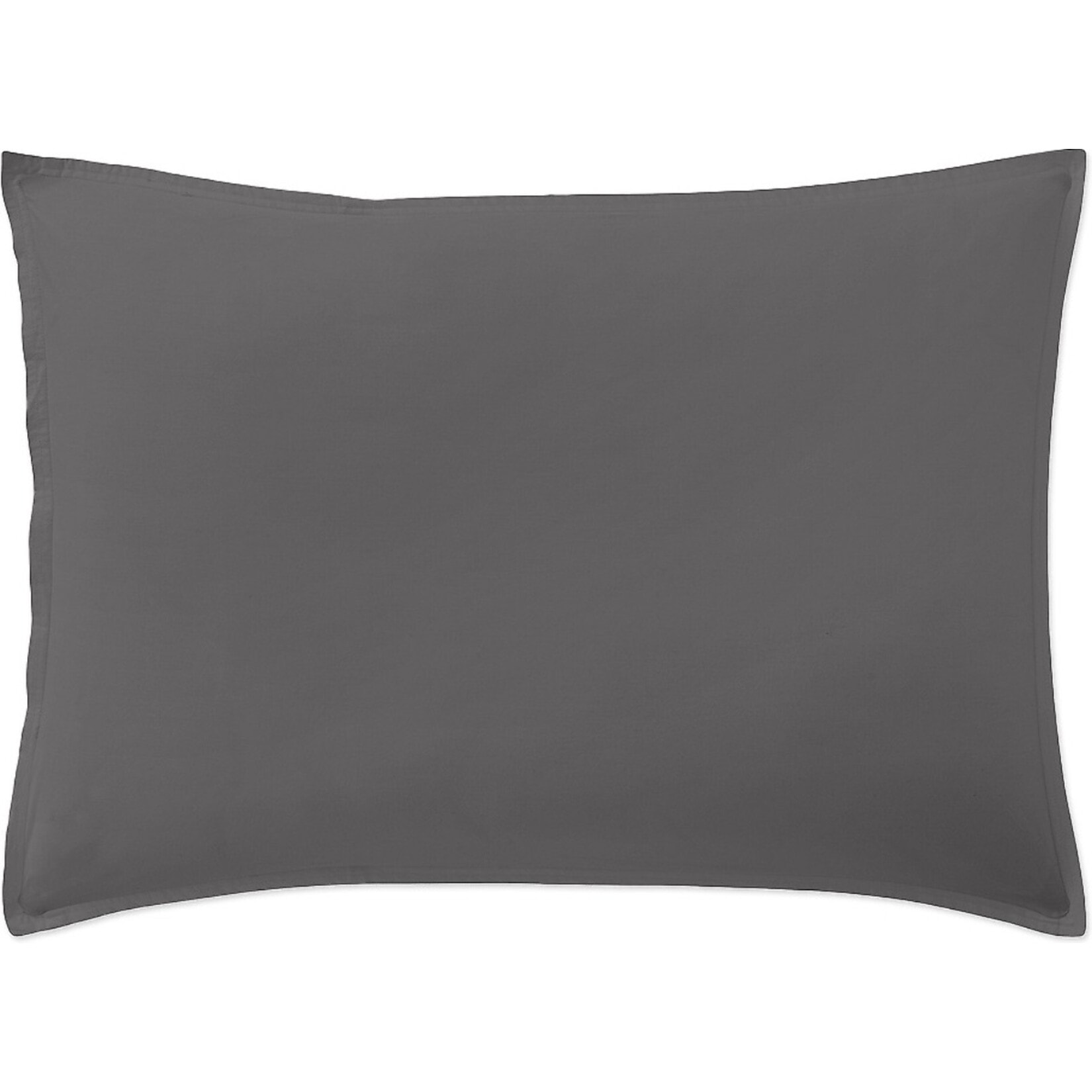 Paire de Taies d'oreiller percale de coton gris magnet