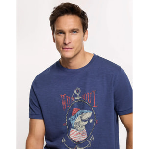 Camiseta Manga Corta Azul Marino - Graham