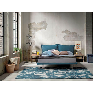 Tappeto Arredo Disegno Fiori Jeans