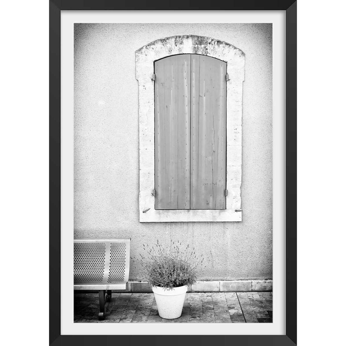 Affiche photo ma provence Affiche + cadre en bois - Noir