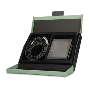 Set portafoglio e cintura uomo - Modello Erewhon Elite - Vera pelle