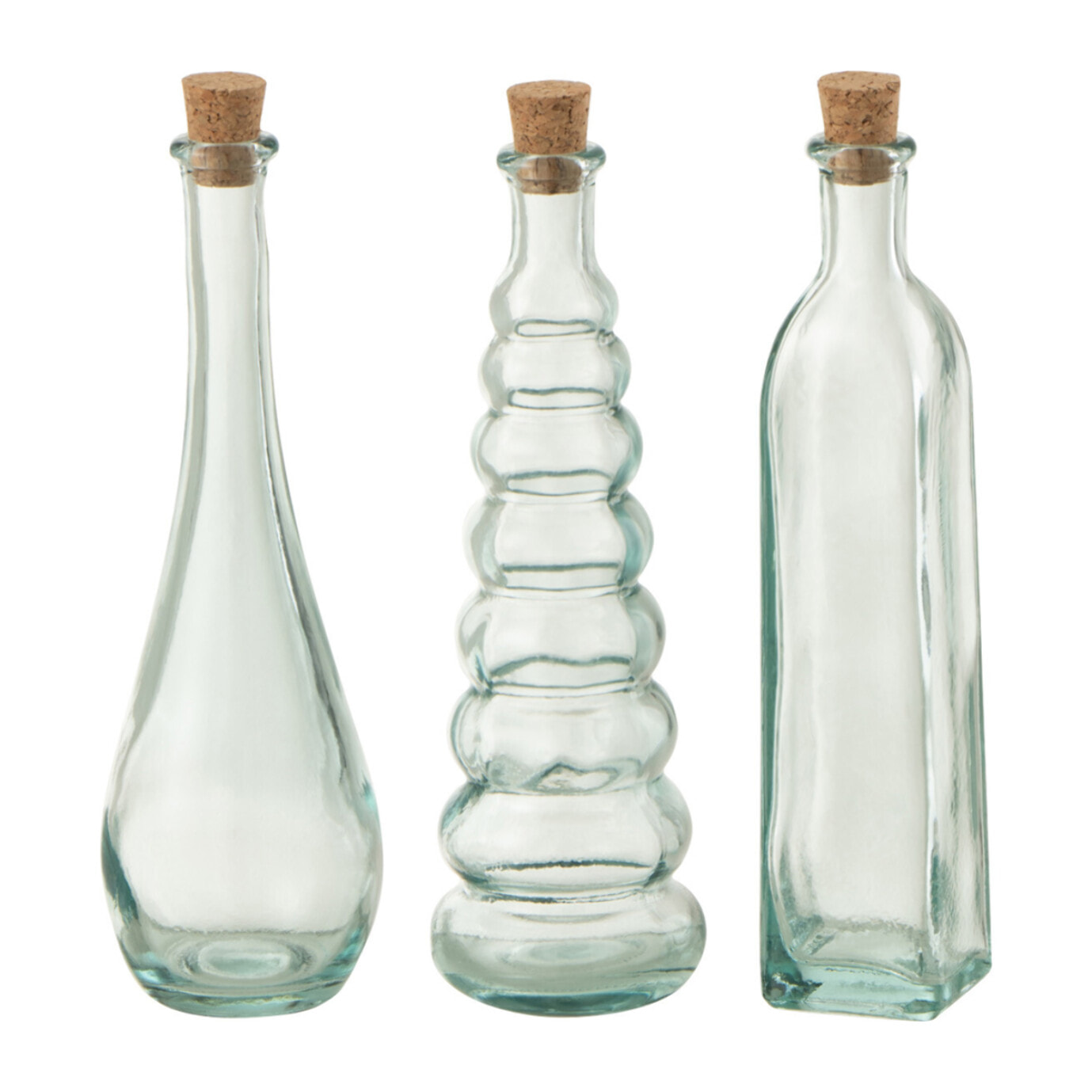 J-Line bouteille ronde - verre - small - 3 pcs