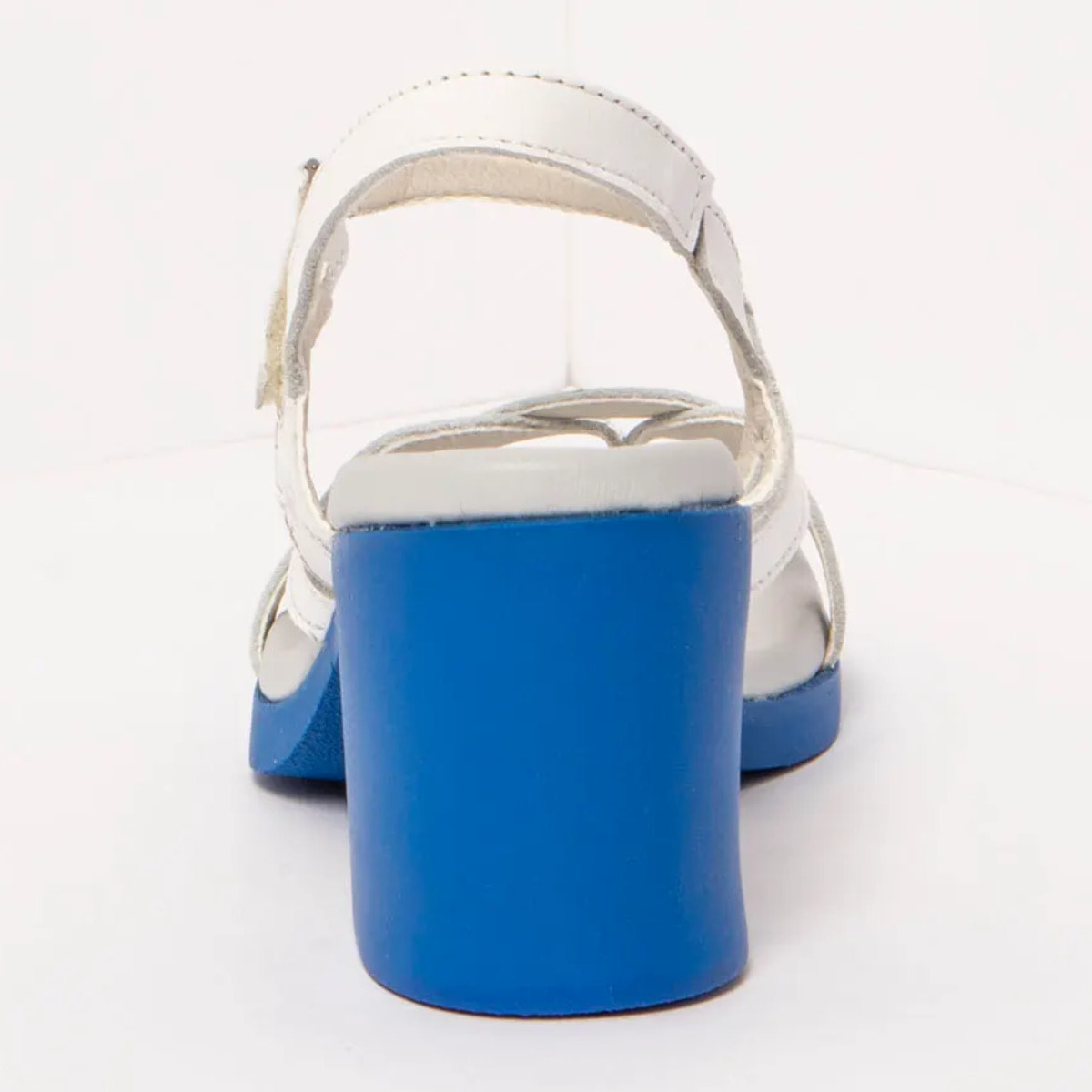 Sandalias con tacón 1844 NAPPA WHITE-BLUE/ CANNES color White-blue