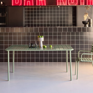 Table de jardin métal 6-8 places AMÉLIA