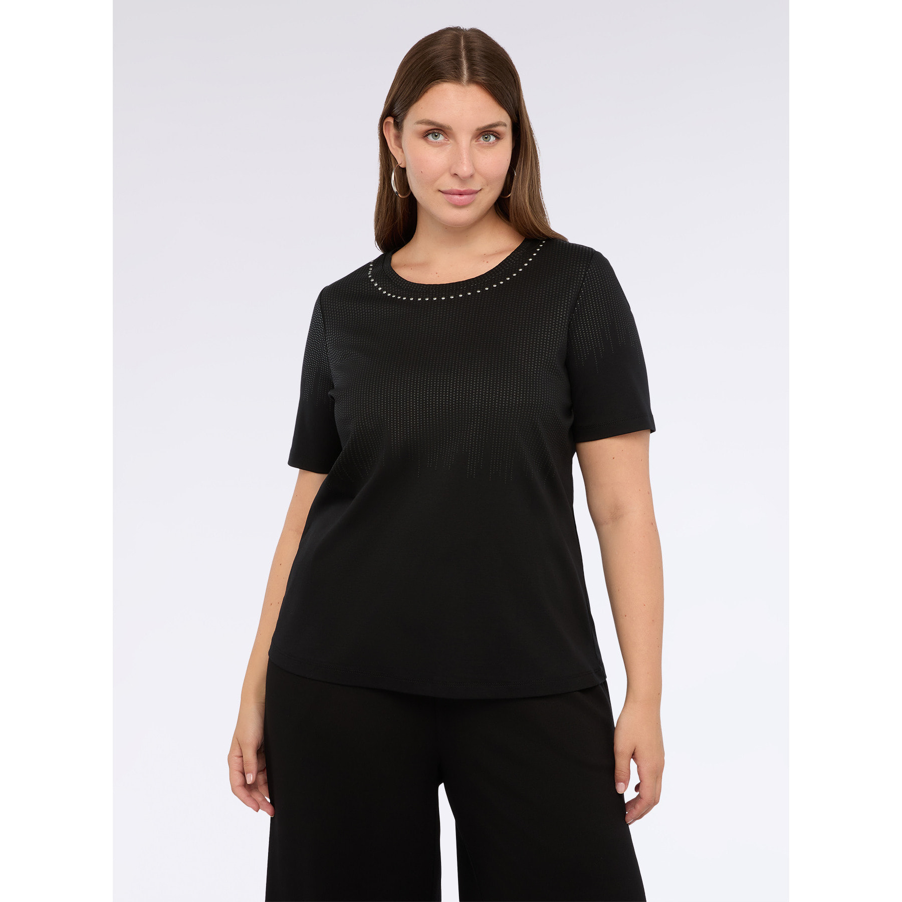 Fiorella Rubino - Camiseta de punto de algodón - Negro