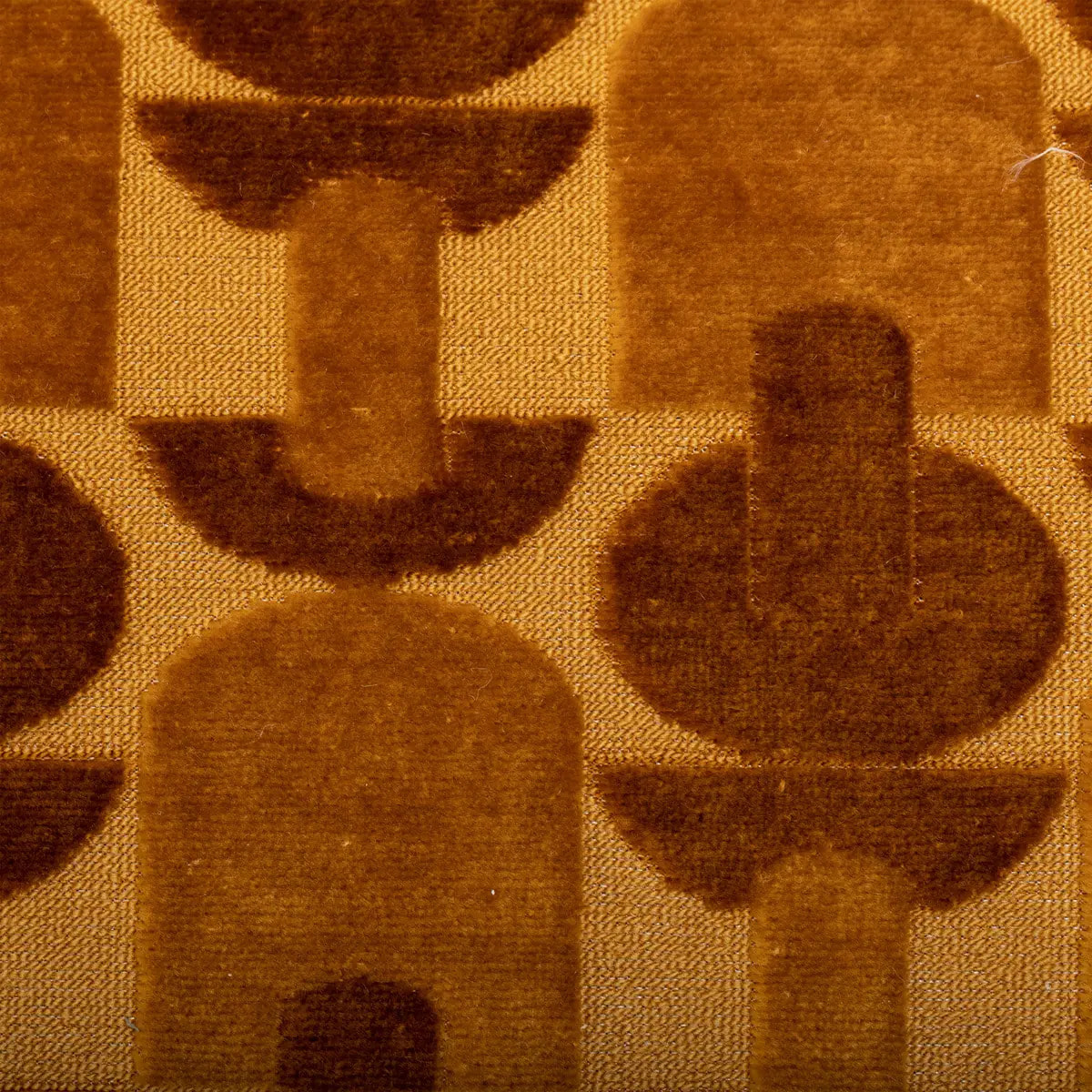Coussin "Luna" jacquard velours ocre 30x50cm