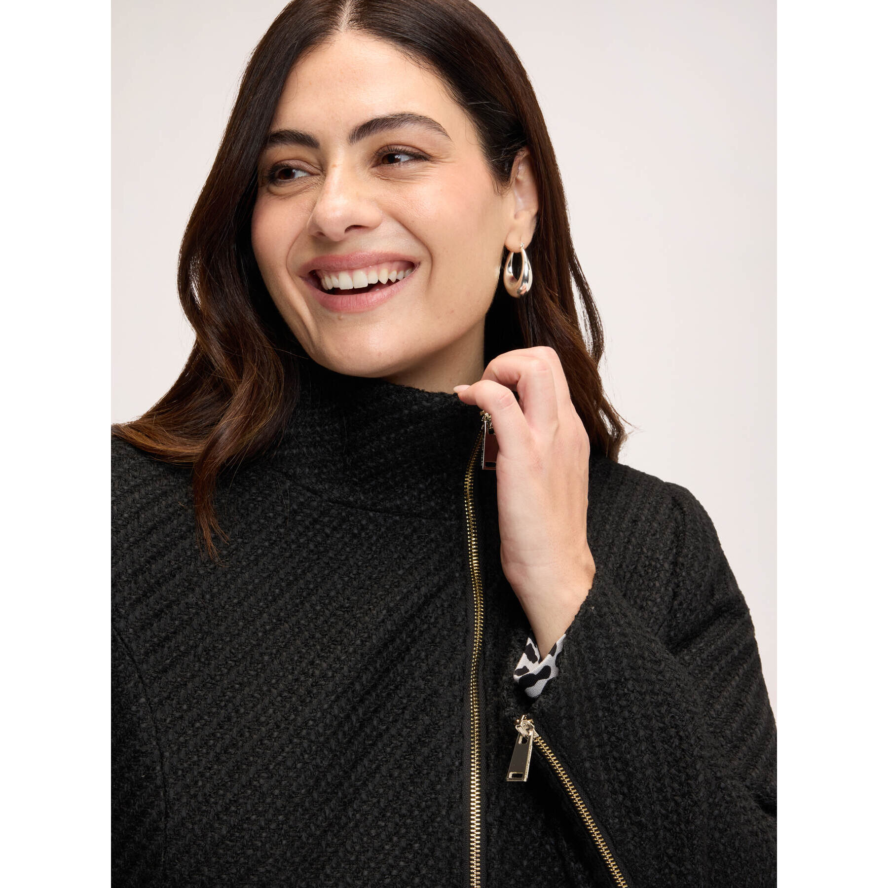 Fiorella Rubino - Cappotto con chiusura a cerniera - Nero