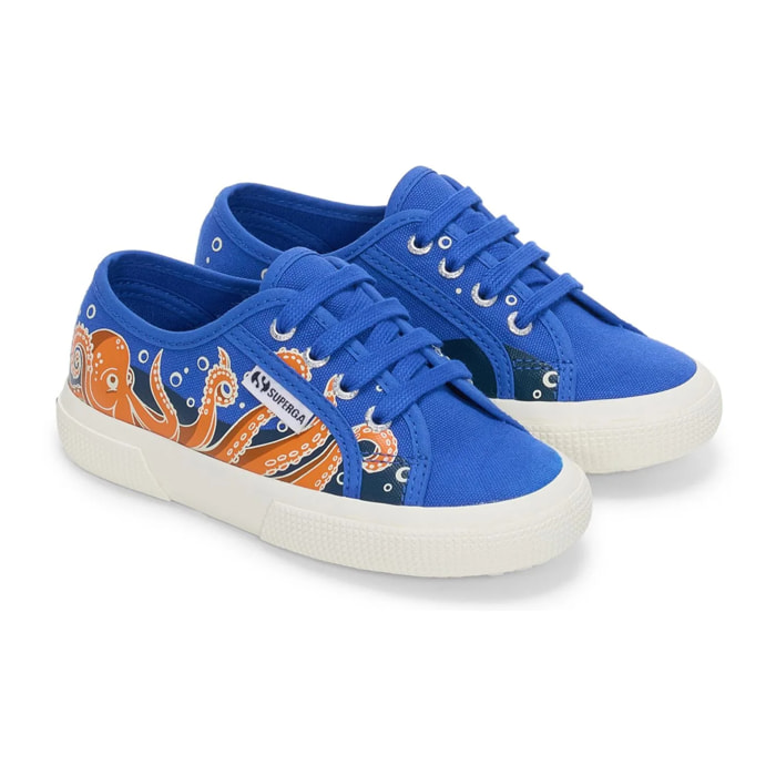 Le Superga Bambino/a Blu 3750 Kids Octopus Print Leggera