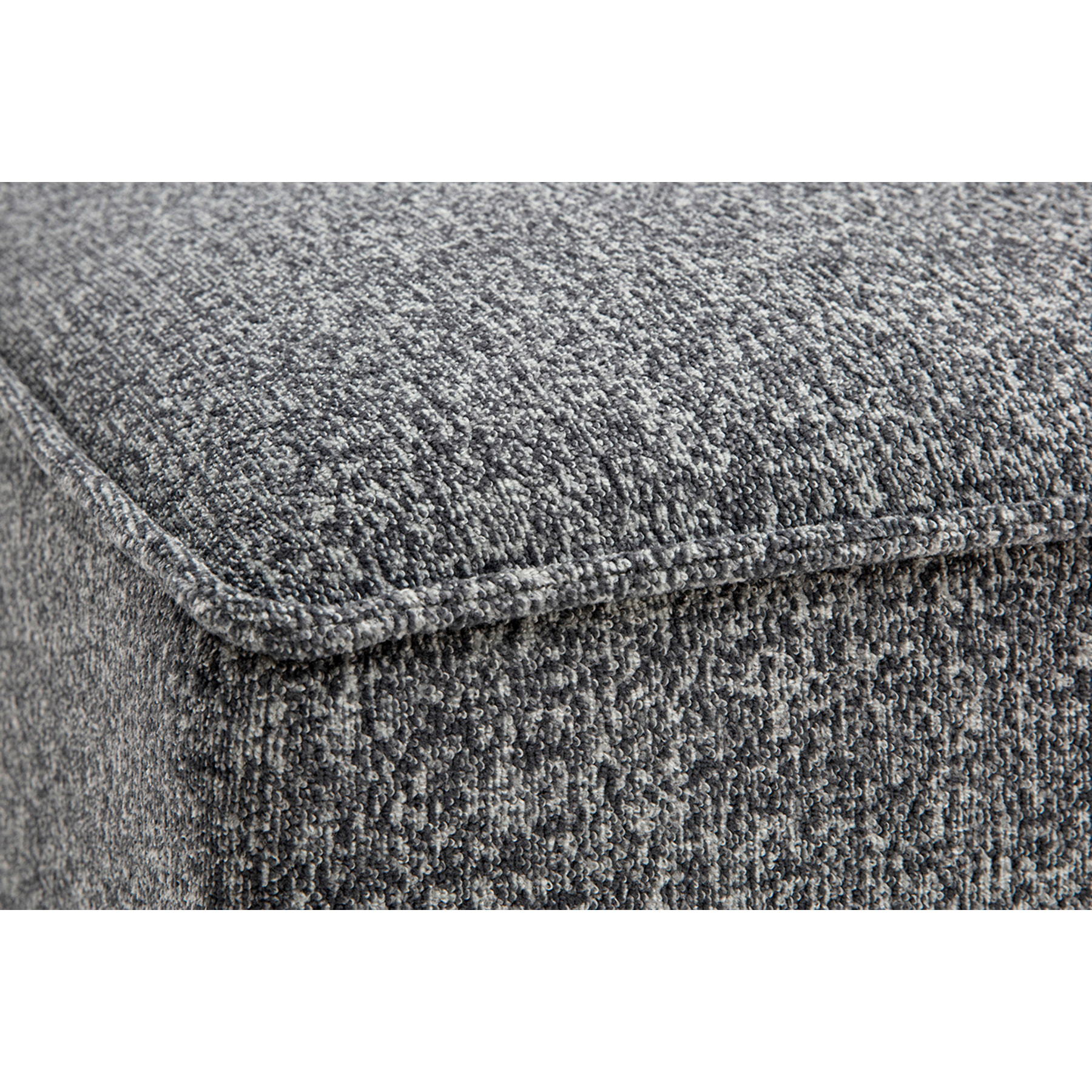 Module droit pour canapé en tissu chiné gris foncé KERRY