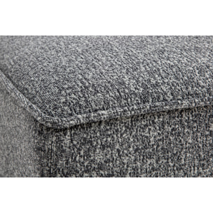 Module droit pour canapé en tissu chiné gris foncé KERRY