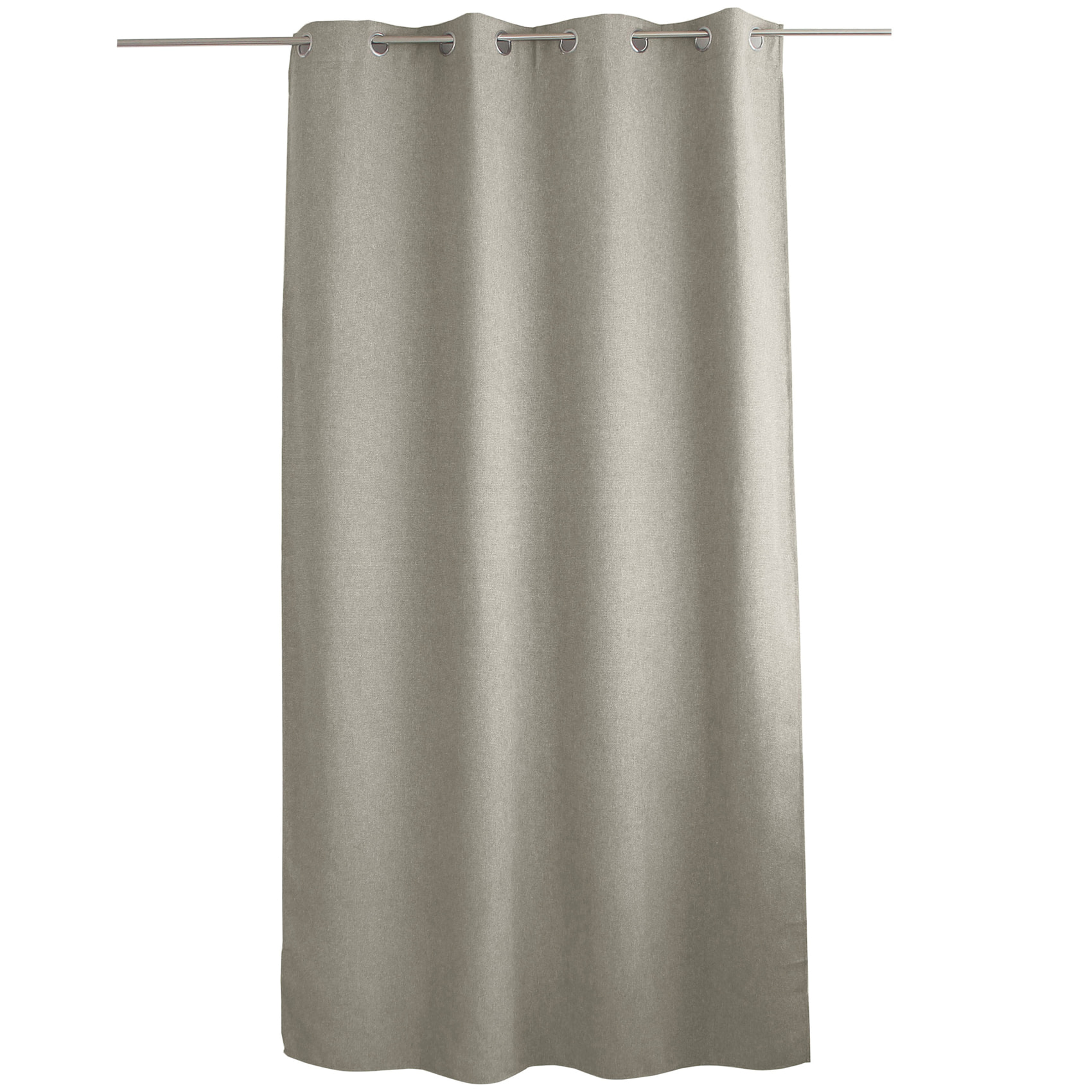 Rideau à oeillets en velours chenillé - Naturel