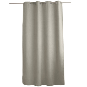 Rideau à oeillets en velours chenillé - Naturel