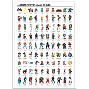 Affiche - Legendary 2D Videogame heroes - Olivier Bourdereau