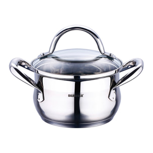 CACEROLA 20X11.5CM 3.3L ACERO INOX IND C/TAPA GOURMET BG