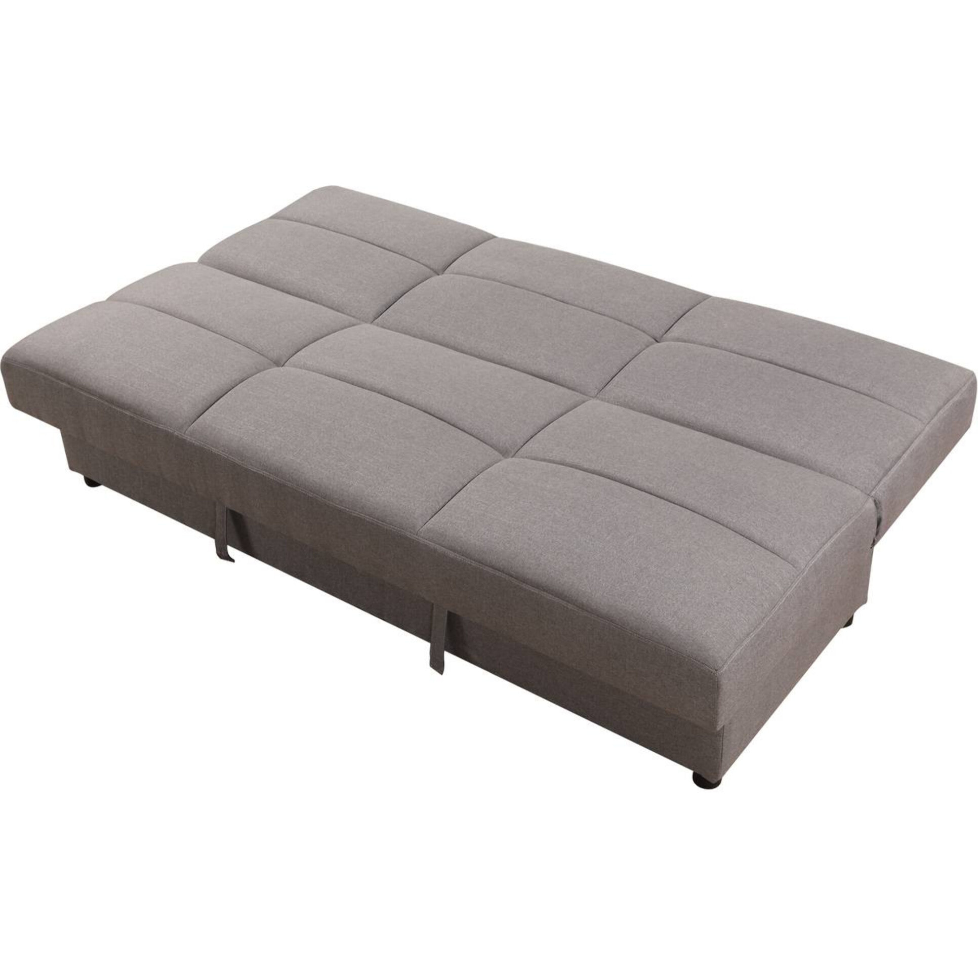 Canapé Clic-Clac "Enzo" - 186 x 80 x 87 cm - 3 places - Gris