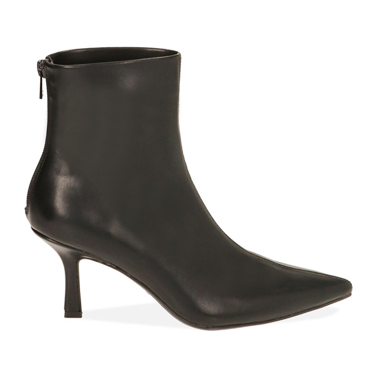 Ankle boots neri, tacco 7,5 cm