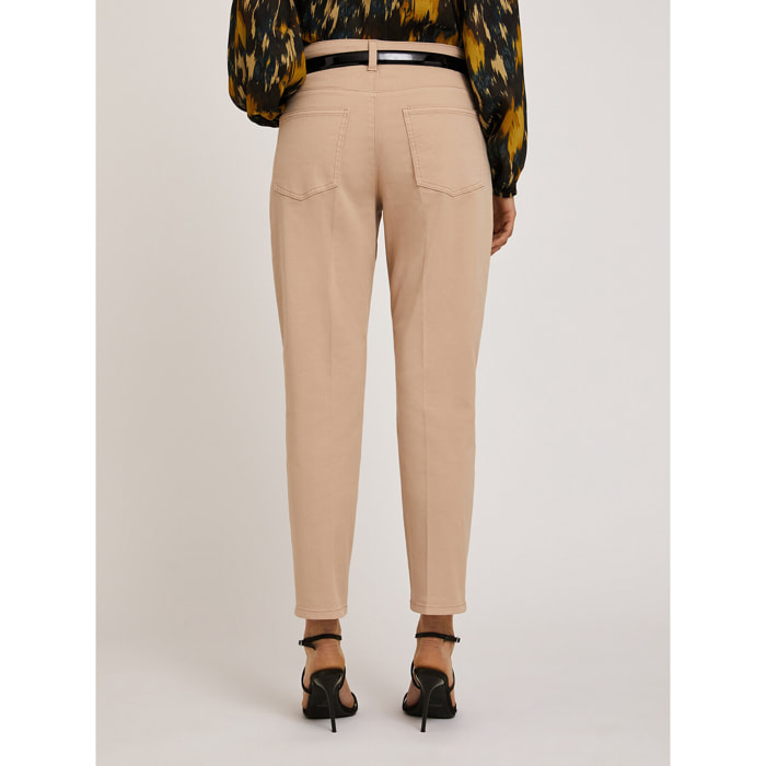 Motivi - Pantaloni carrot Rianne in cotone - Beige