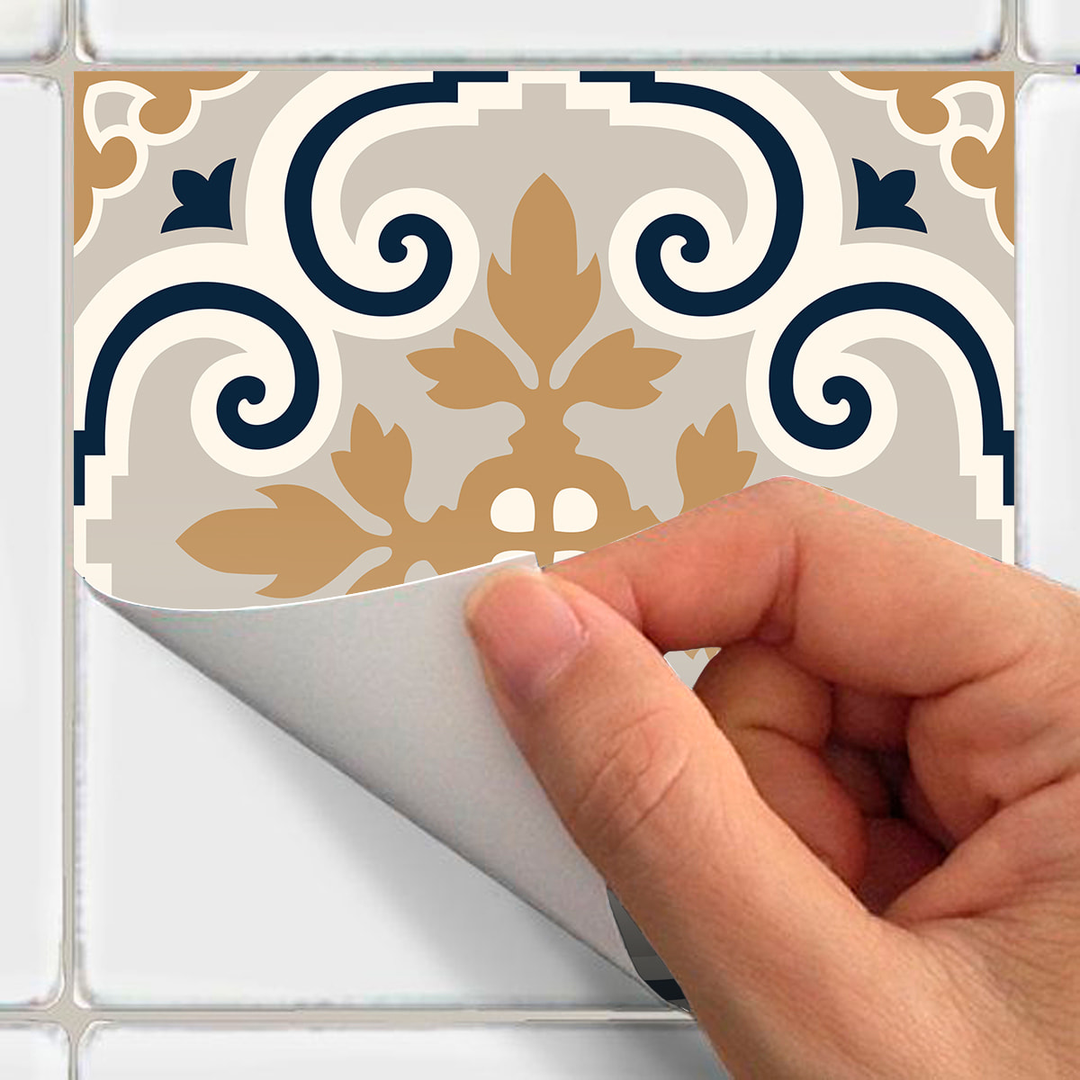 Stickers muraux - Sticker Mural Carrelage adhésif Cuisine Salle de Bain - 24 STICKERS CARRELAGES AZULEJOS GUSTAVIE