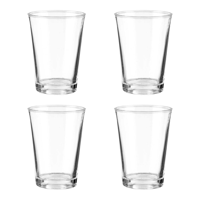 Set 4 vasos vidrio carajillo 140ml colección vivalto